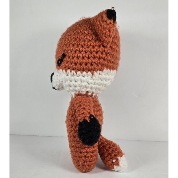 Handmade Crochet FOX Plush Stuffed Animal Toy - Picture 3 of 3